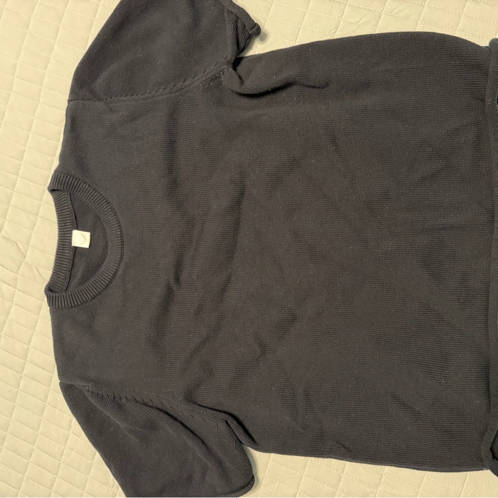 Lou Lou and company Black Short Sleeve Knit Top